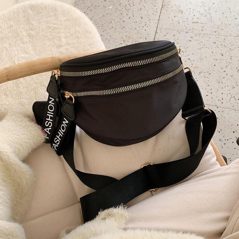 Fashion Women Waist Bag Fanny Pack Large Capacity Crossbody Chest Bags Banana Pack PU Leather Female Waist Belt Bag Phone Pack