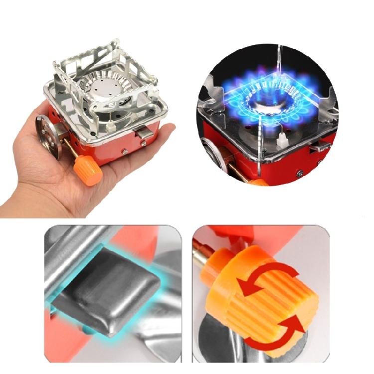 Camping Cooker Folding Stove Burning Stove Gas Stove Small Camp Stove Square Picnics Stove Gas Cooker Picnics Cooker