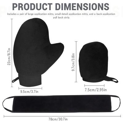 Tanning Mitt and Self Tanner Back Applicator, Different Sized Self Tanning Kit, Tanning Glove Self Tan Back Applicator for Lotion Mousse Sunless Face