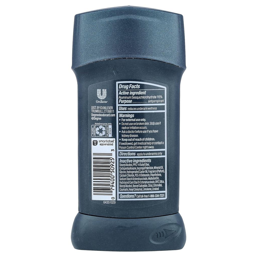 Degree Advanced, 72H Body Heat Activated™, Antiperspirant Deodorant, Deep Cedar & Lavender, 2.7 Oz (76 G)