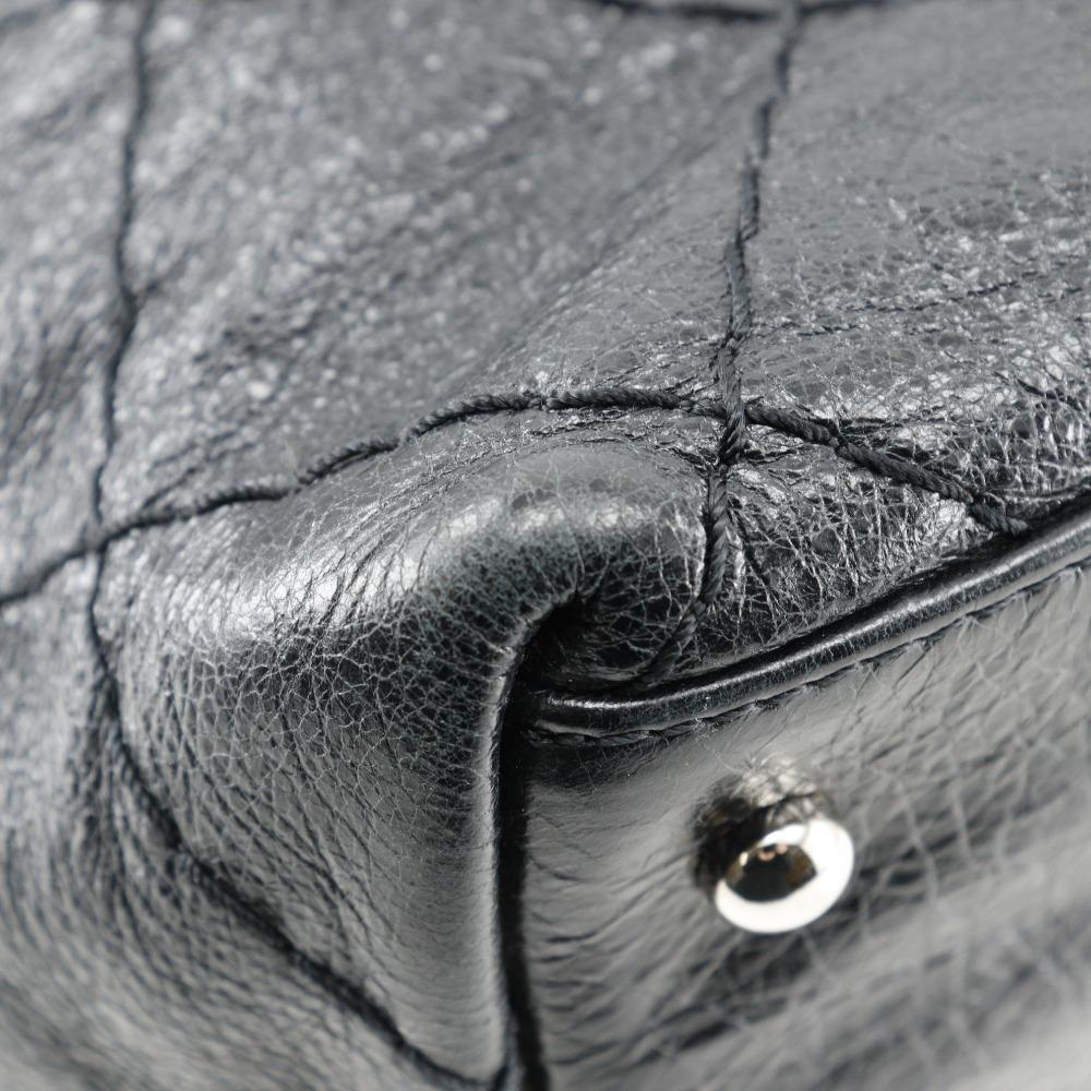 Chanel On the Load Tote Bag A48019 COCO Mark Black Leather Women Used