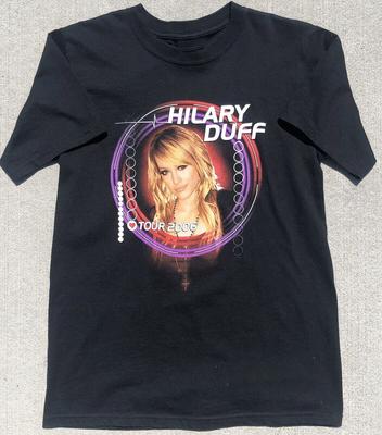 Hilary Duff Tour Short Sleeve Black All Size Unisex Gift Shirt