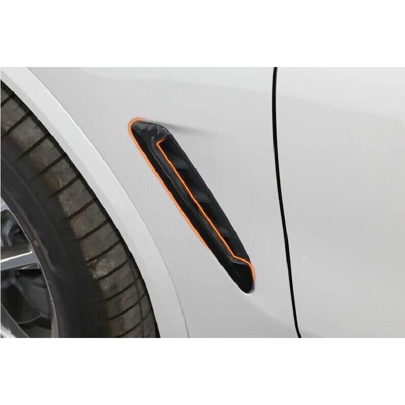For BMW X3 G01 18-2024 Gloss Black Side Fender Air Wing Vent Cover Trim 2PCS