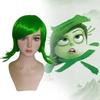 Superior Quality Inside Out Disgust Character Cosplay Wig Long Curly Synthetic Hair