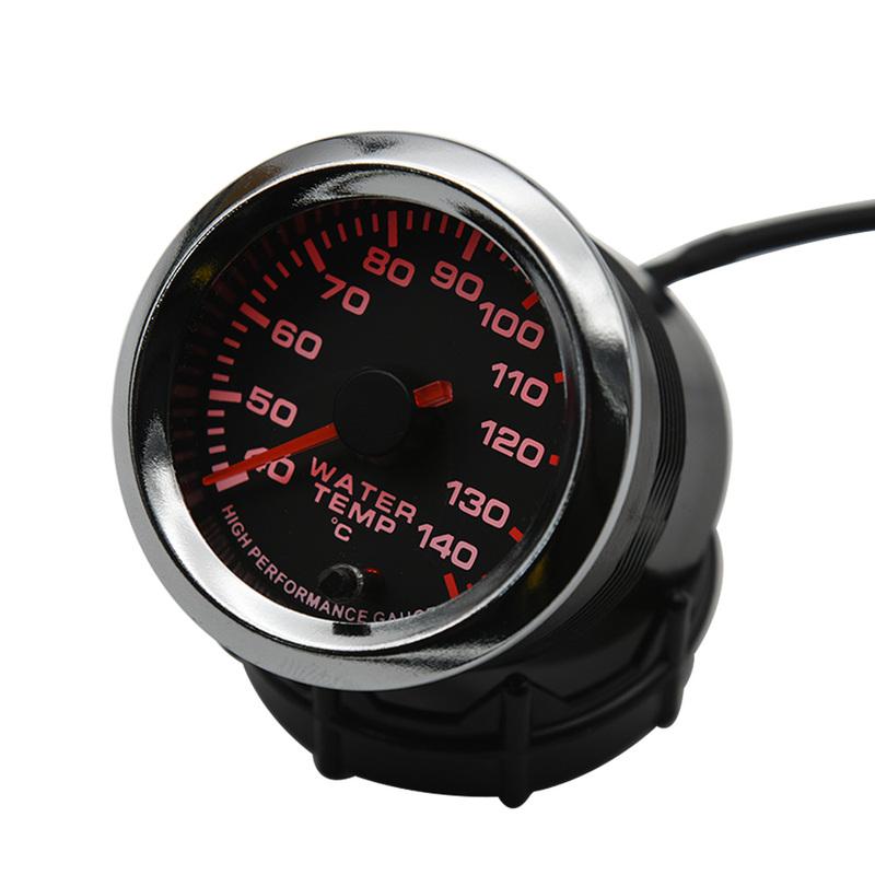 7 Color Water Temperature Gauge 40~140 Celsius 52MM Racing Gauge Car Water Temp Gauge meter with Water Temp Sensor