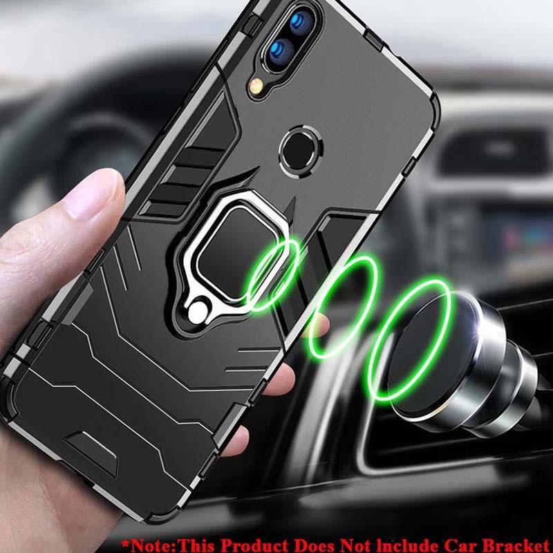 Per Xiaomi Redmi 9 Custodia Antiurto Armatura Magnetica Anello da Dito Copertura Telefono Per Redmi 9A 9C Note 9S 9 Pro Max Supporto per Auto Supporto Custodia Coque Capa Shell