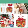 Christmas Santa Theme Money Box With Red Paper Construction For Holiday Decor And Gift Presentations