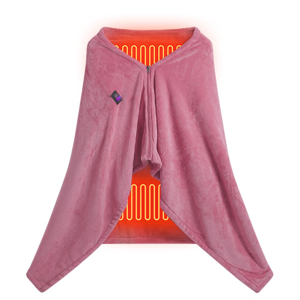 USB Coral Fleece Heated Blanket 3 Temperature Adjustment Soft Thermal Blanket Wireless Heated Blanket for Outdoor Camping