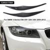 For BMW 3-Series E90 E91 320I 330I 2005-2012 Glossy Black Front Headlight Cover Garnish Strip Eyebrow Cover Trim Sticker