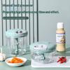 Mini Manual Food Chopper Pull Operated Garlic Mincer Multifunctional Vegetable Cutter for Home Kitchen Use