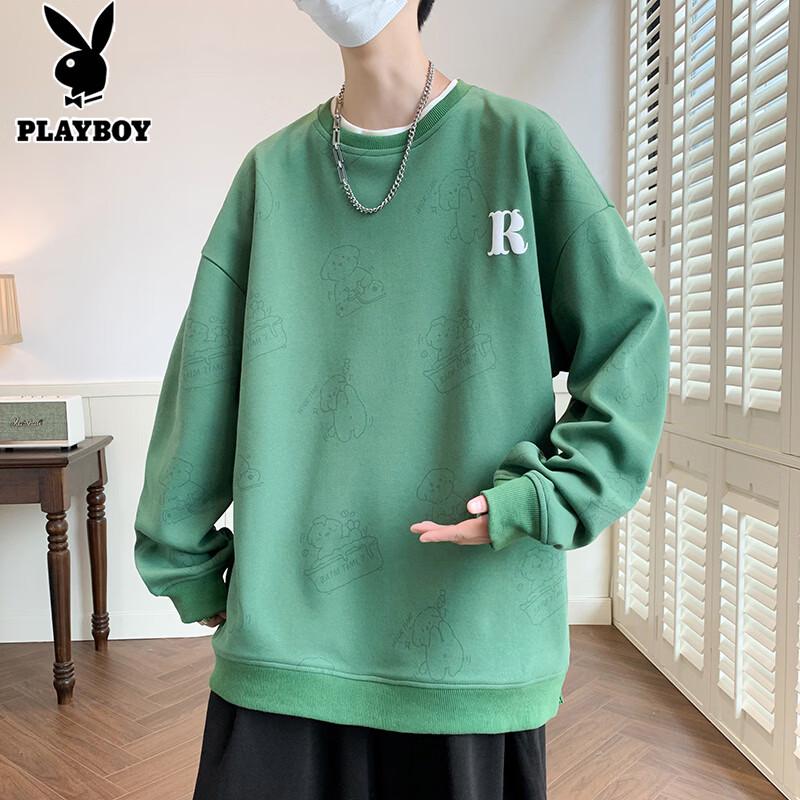 Playboy Men s Casual Long Sleeve Crewneck Top XL
