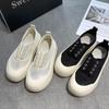 Breathable mesh shoes, round toe platform shoes, sneakers, versatile casual shoes, women's shoes