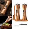 Manual Salt and Peppers Mill Set Manual Salt and Peppers Grinder Wood Texture Adjust Mill Suitable for Kitchen Cooking
