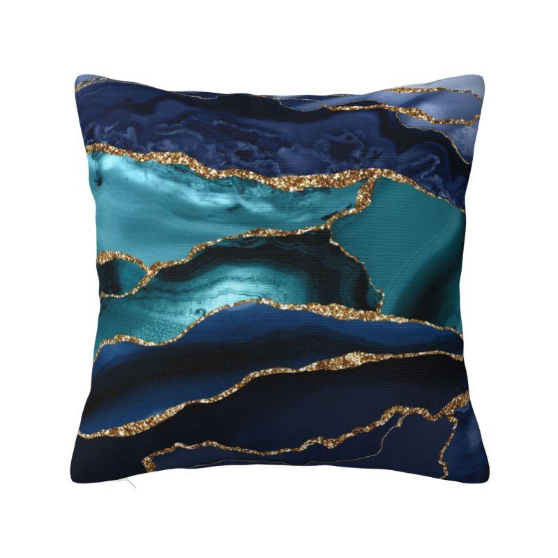 Custom Abstract Beauty Cushion Cover Xcm Marble Geometric Texture Velvet Nordic Pillow Decoration Salon
