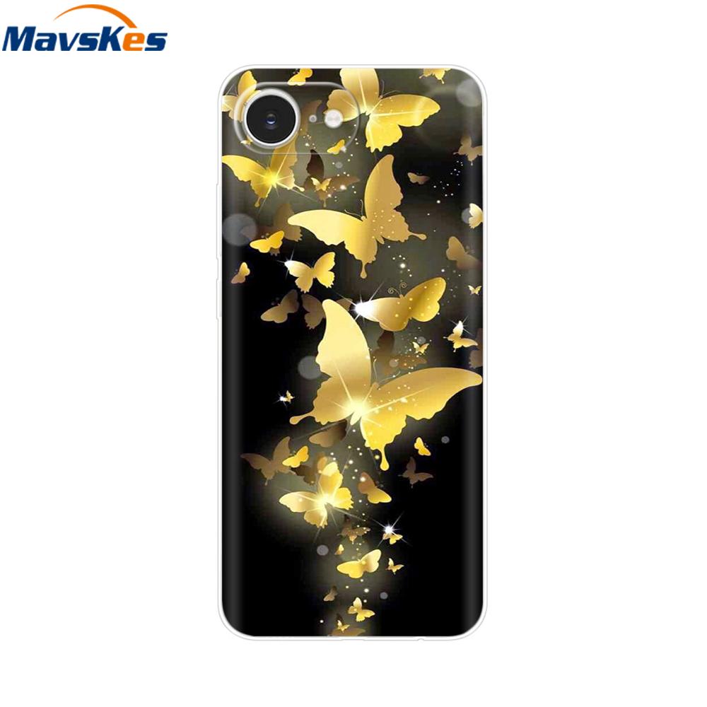 For iPhone 16e Case For Apple iPhone 16e Case Luxury Clear Painted Cover Case For iPhone 16e 16 E Coque Protective Cover Fundas