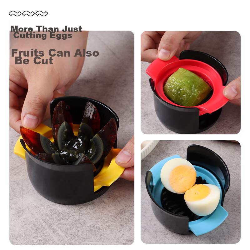 BJ Egg Cutter Three-In Multifunctional Egg Slicer, Peeling Tool, Separator, And Egg Cutting Device