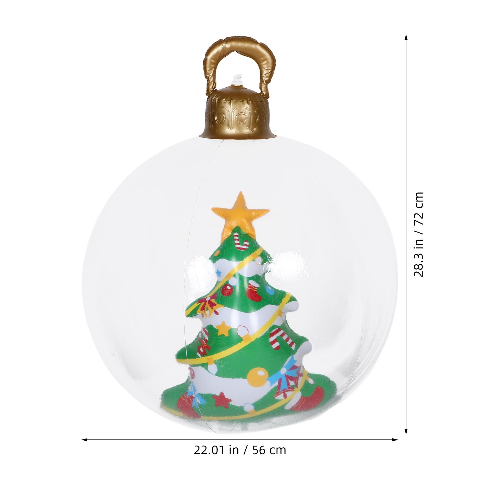 

Inflatable Christmas Ball 3D Pvc Decor For Outdoor Indoor Holiday Garden Party Lawn Yard Xmas Ornament Blow Up Decoration армія зелений колір