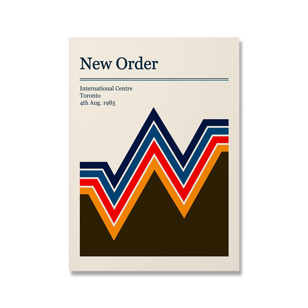 

Tears for Fears Fleetwood Mac Gig Posters Абстрактные минималистские художественные принты Картина на холсте Геометрия Музыка Настенный декор комнаты Картины без рамки 21*30cm No Frame