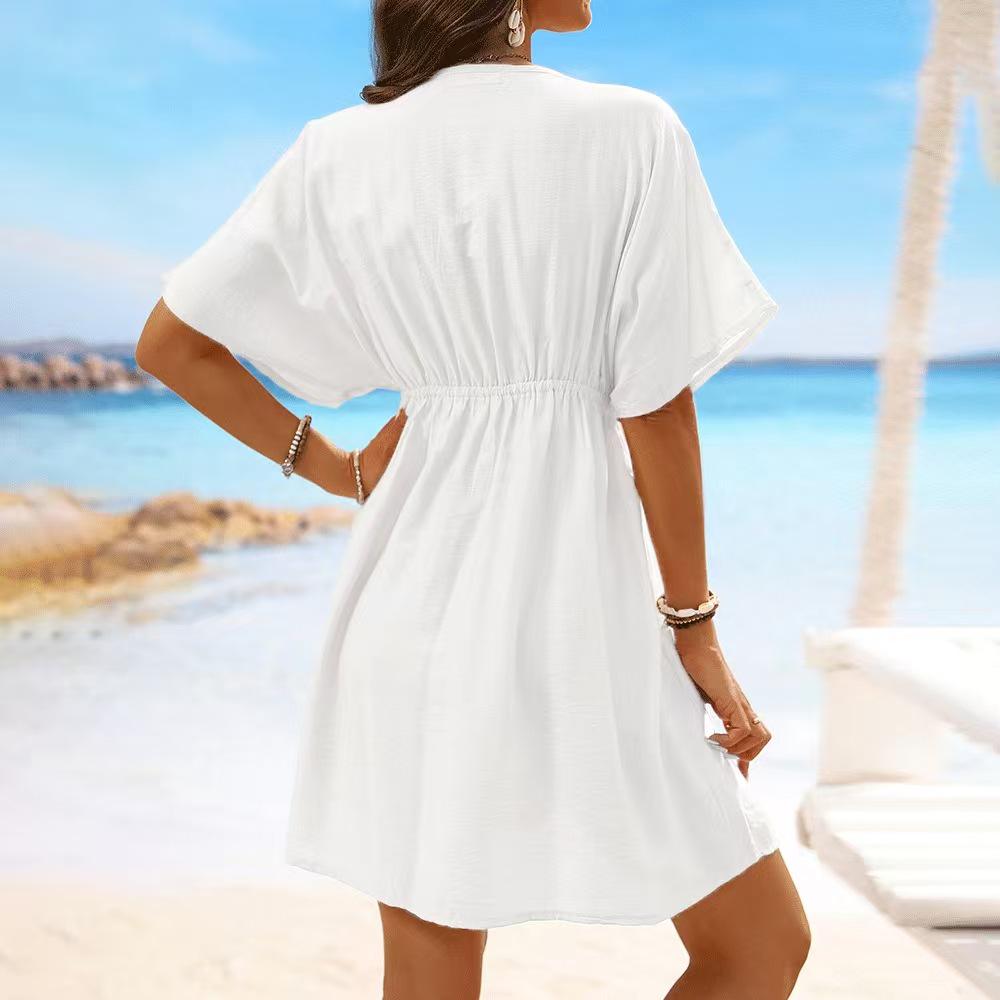 2025 Krajkový Patchwork Plážové Šaty Zakrytí na Bikini