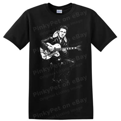 Elvis Presley King of Rock and Roll T Shirt Rock Legend Silhouette Tee