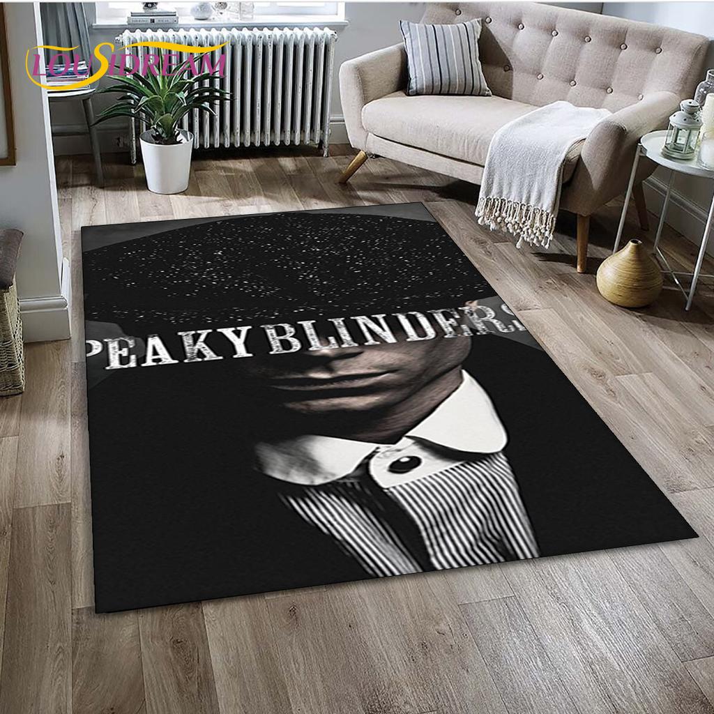 P-Peaky Blinders Tommy Shelby Area Rug,Carpet Rug for Home Living Room Children's Bedroom Sofa Doormat Decor,Non-slip Floor Mat