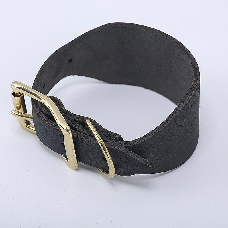 

Ошейник для щенка из коровьей кожи, защита шеи собаки, зеленый ошейник для грейхаунда, уиппета, кожаный ошейник для собаки породы харьер (about 30-50CM)