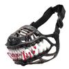 Dog Costume Muzzle with 3D Devil Face and Faux Teeth, Adjustable Head Strap for Halloween Parties and Pet Photoshoots