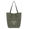 Simple and versatile shoulder canvas bag for college students in class Women's 2025 summer new large-capacity double-sided tote bag