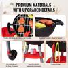 28 PCS Kids BBQ Grill Playset Cooking Grill Toy Set Pretend Sound Light