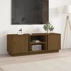 Vidaxl TV Stand, Honey Brown, 110X35X40.5Cm, Solid Pine Wood