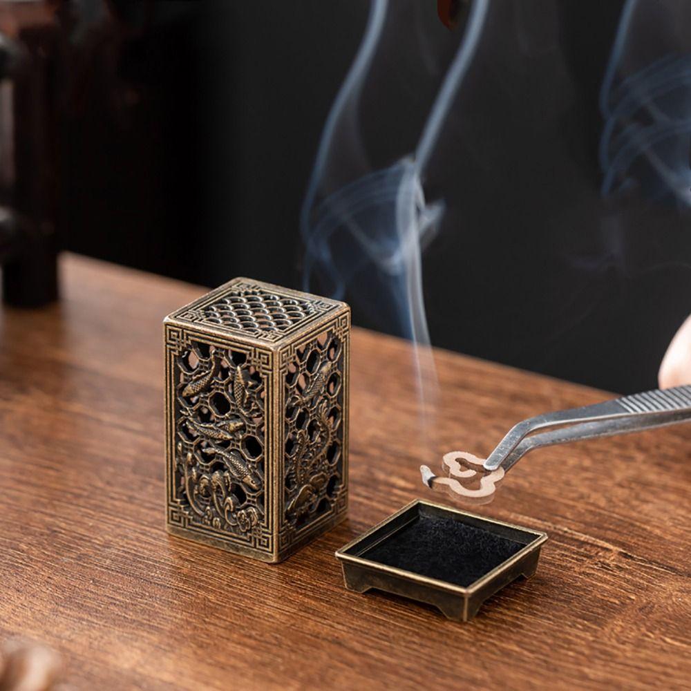 New Chinese Style Incense Holder Zinc Alloy Incense Burning Creative Indoor Aromatherapy Gifts