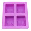 Party Dessert Silicone Mold Tree Shape 4 Hole Square Soap Mold Crafts Chocolate Cake Molding Handmade Tools 2025