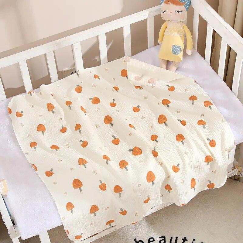 Baby Receive Blanket for Newborn Cotton Muslin Swaddle Blanket Bedding Infant Bath Towel Baby Items Mother Kids