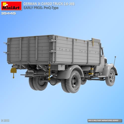 Miniart 1/35 Scale German 3-ton Cargo Truck 3,6-36S Early Model PmQ Type Plastic Model MA35445