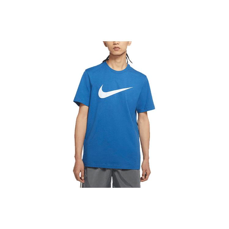 Nike T Shirts Men's Blue Crew Neck Moderate Straight Fit DC5095-407