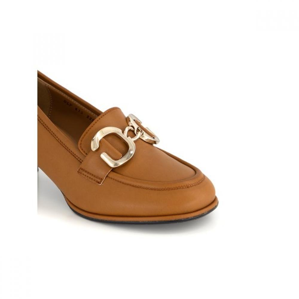 Daks Women S ShoeS 5cm Round Toe Buckle Loafer Dlf515ka34  Camel 