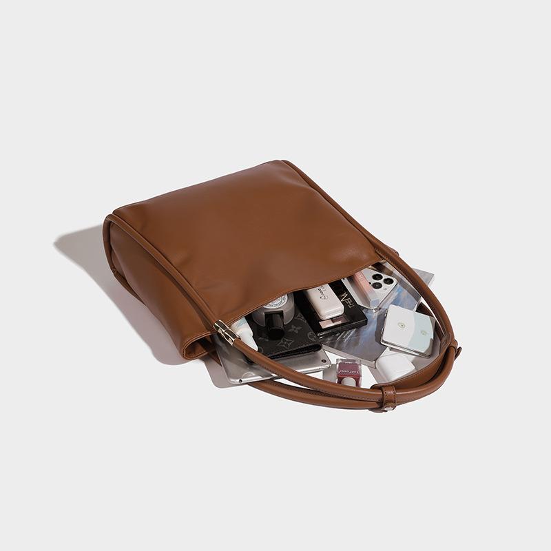 Tote Bags Large Women Trendy Single Shoulder Bag Synthetic Leather Simple and Versatile Commuting Bags