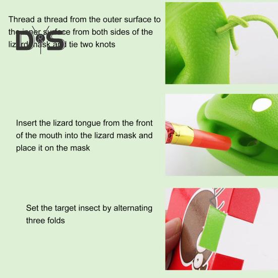 2/4 Sets Sticking-Out Tongue Frog Face Guard Toy Licking Animal Chameleon Lizard Tongue Game 2/4 Players Board Game Toddler Boys Girls Gift