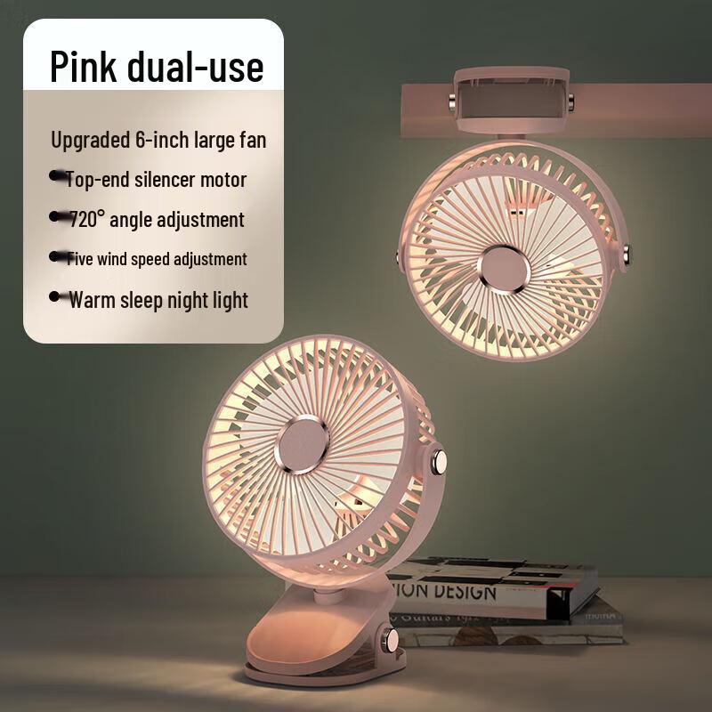 Portable USB Desk & Clip Fan CN plug (adapter included)