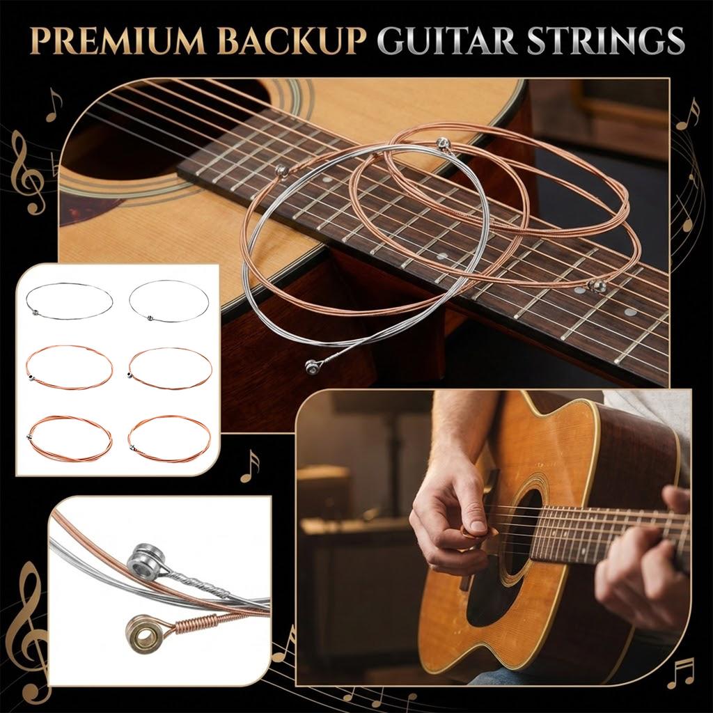 Acoustic Guitar String Replacement Kit, Folk Guitar Steel Strings, Ultralight Acoustic Guitar Strings