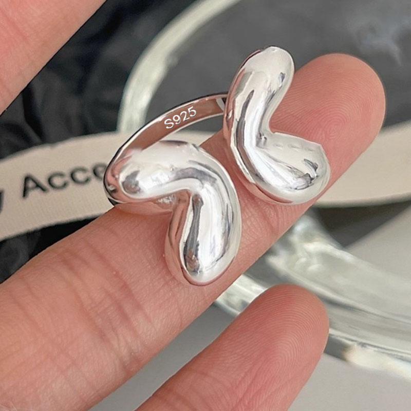 

925 Sterling Silver Rings for Women Couple Minimalist Handmade Simple Butterfly Ring Fine Jewelry Gift Prevent Allergy resizable
