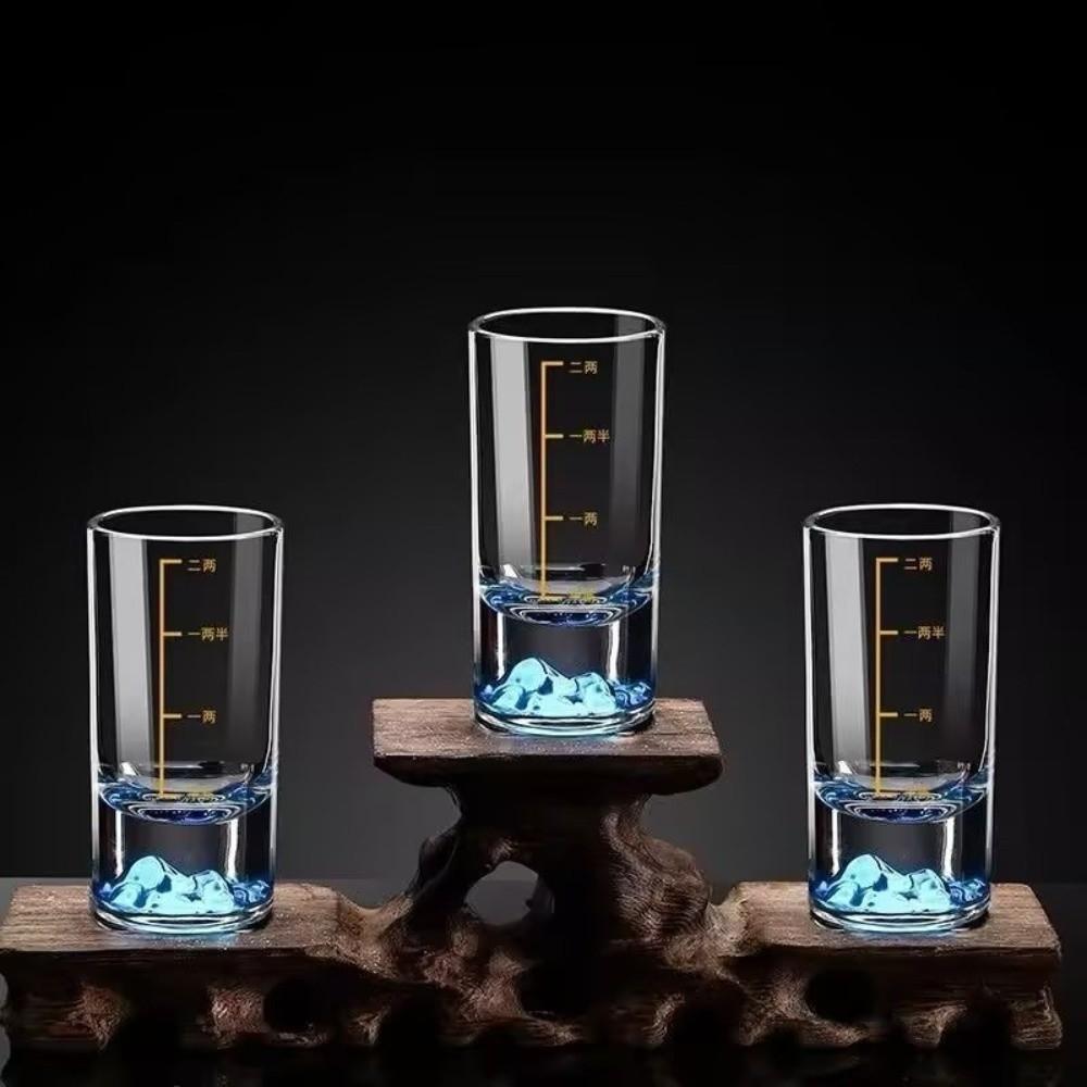 6 PCS/SET Transparent Shot Glass With Scales Liquor Glass Drink Cup Wine Dispenser Gift Giving