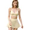 [Lace Series] 2025 New Arrival Ruffles Sports Shockproof Gathering Bra Workout Top Female