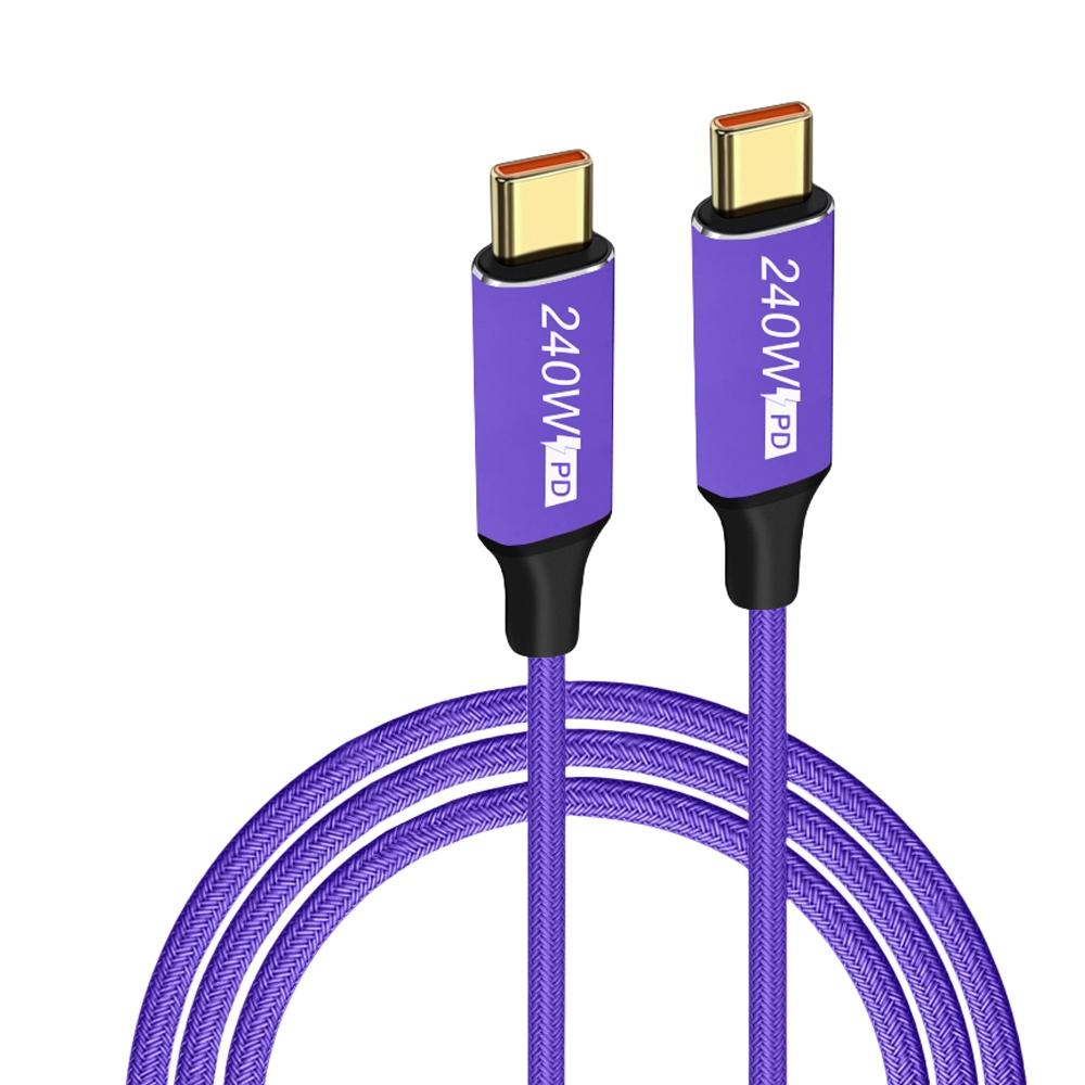 

240 Вт кабель для передачи данных 5A подходит для ноутбука Huawei Usb-C на C для ноутбука Xiaomi Qc3.0 Pd Dual Head Type-C240w Pd кабель для зарядки 0.5m/240W Straight