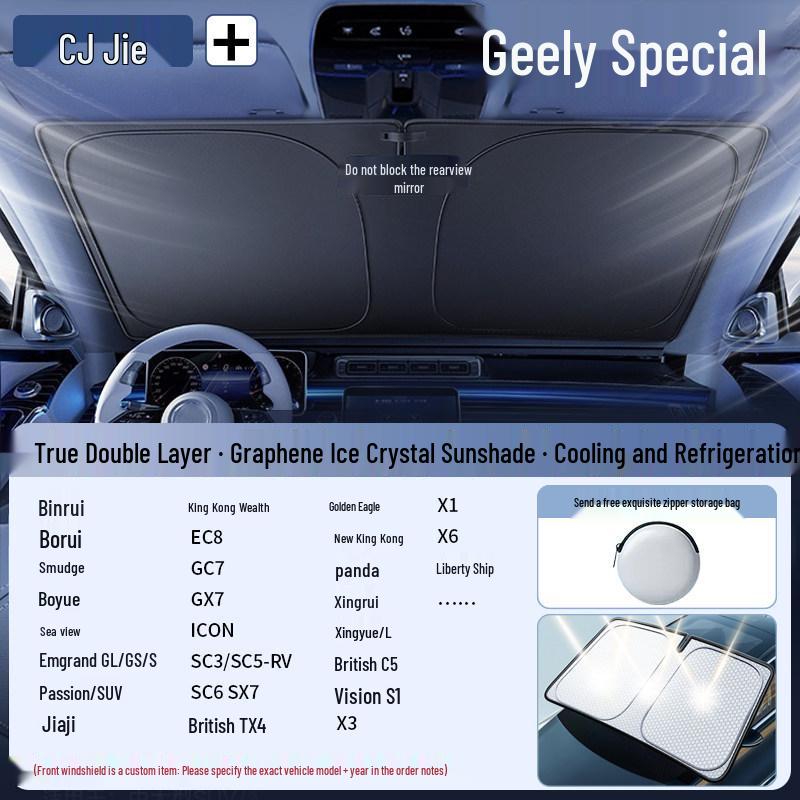 Foldable Car Sunshade & Heat Insulation Curtain for Windows