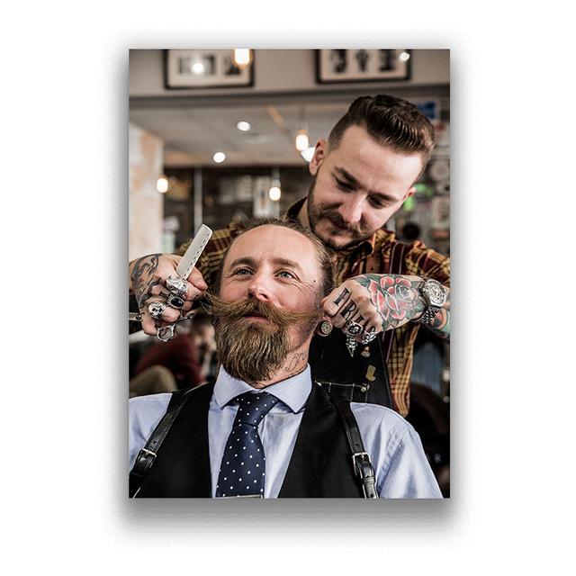 

Плакат для парикмахерской, настенное искусство, винтажная стрижка и инструмент, картина, печать на холсте, современное украшение для парикмахерского салона, живопись Куадрос 30x40cm no frame