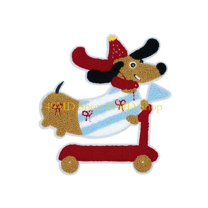 49MD Embroidery Applique Dog Patches Clothing Repair Patches Clothing Garment Crafting Project Accessories Making Supply