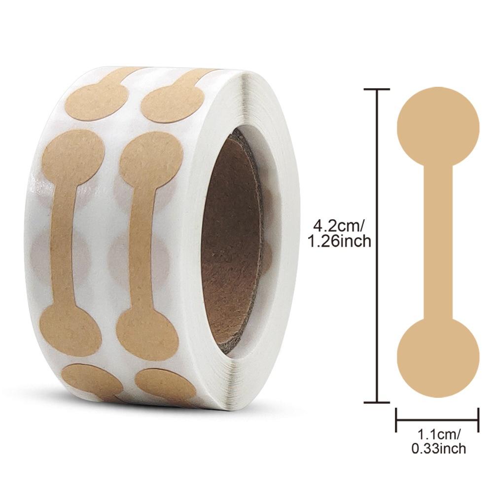 500 Stück/Rolle Kraftpapier Preisaufkleber für Kleinunternehmen Schmuck Preisschilder Selbstklebend Weißer Blankoaufkleber für Kleidung Ring