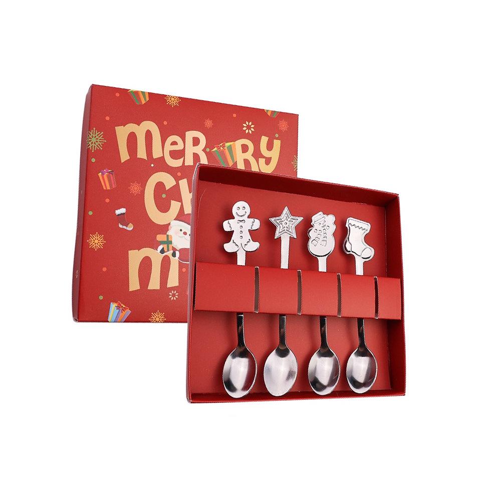 Stainless Steel Cartoon Snowman Coffee & Dessert Stirring Spoon