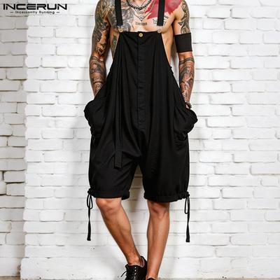 Heren Bandjes Mouwloos Casual Los Kort Cargo Rompers Jumpsuits